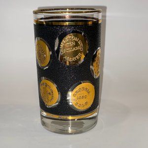 Vintage Libbey Glass Tumbler from Gold Coin Collection Textured